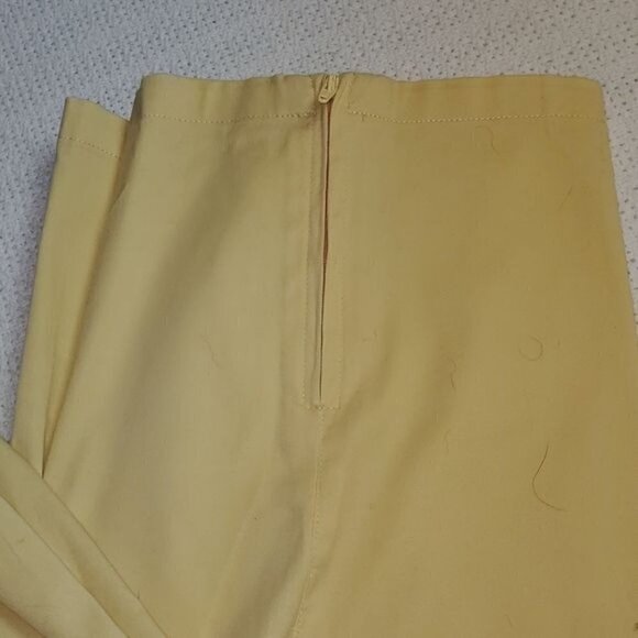 Chico's Design Eden Raffia High Waisted Sz.1 Pants Zippered Side Slit w Pockets - Picture 3 of 12